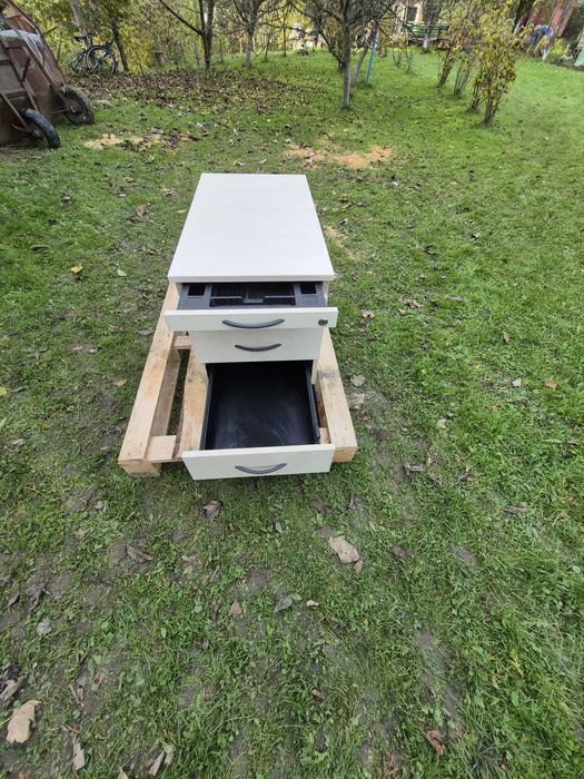 Szafka kontenerek pod biurko na kółkach 68x49x43 cm biała-OKAZJA!!!