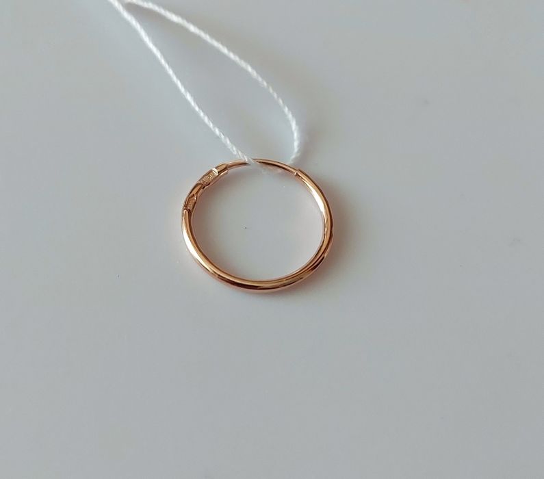Моно-сережка конго (кільце) d-1cm золото 585 проба нова