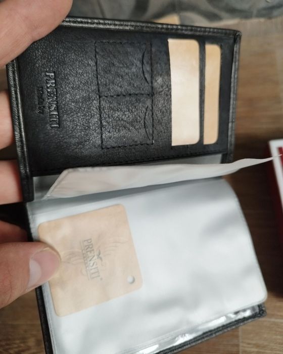 Кошелек мужской из натуральной кожи Prenciti портмоне для документов