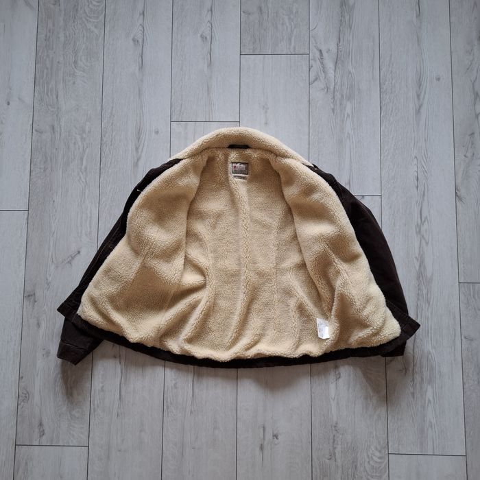 Mustang kurtka damska S sztruks brązowa sherpa jacket baranek trucker