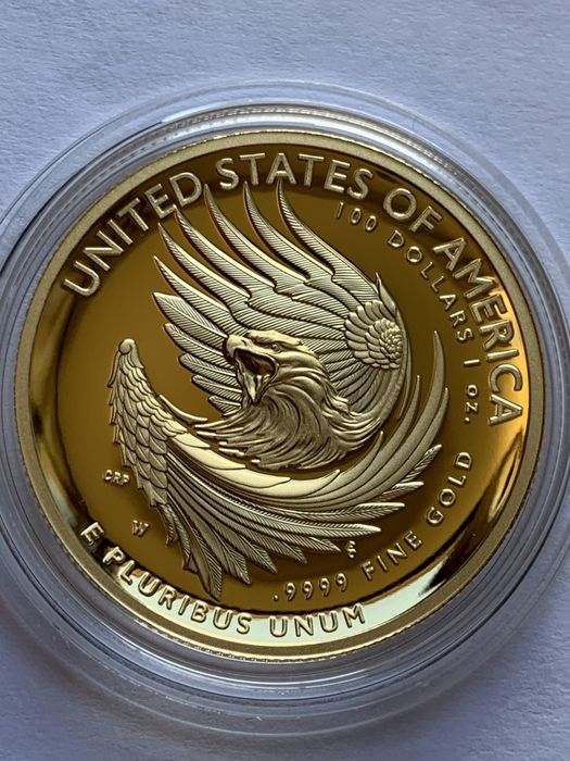 Золота монета «Соняшник» високий рельєф,пруф