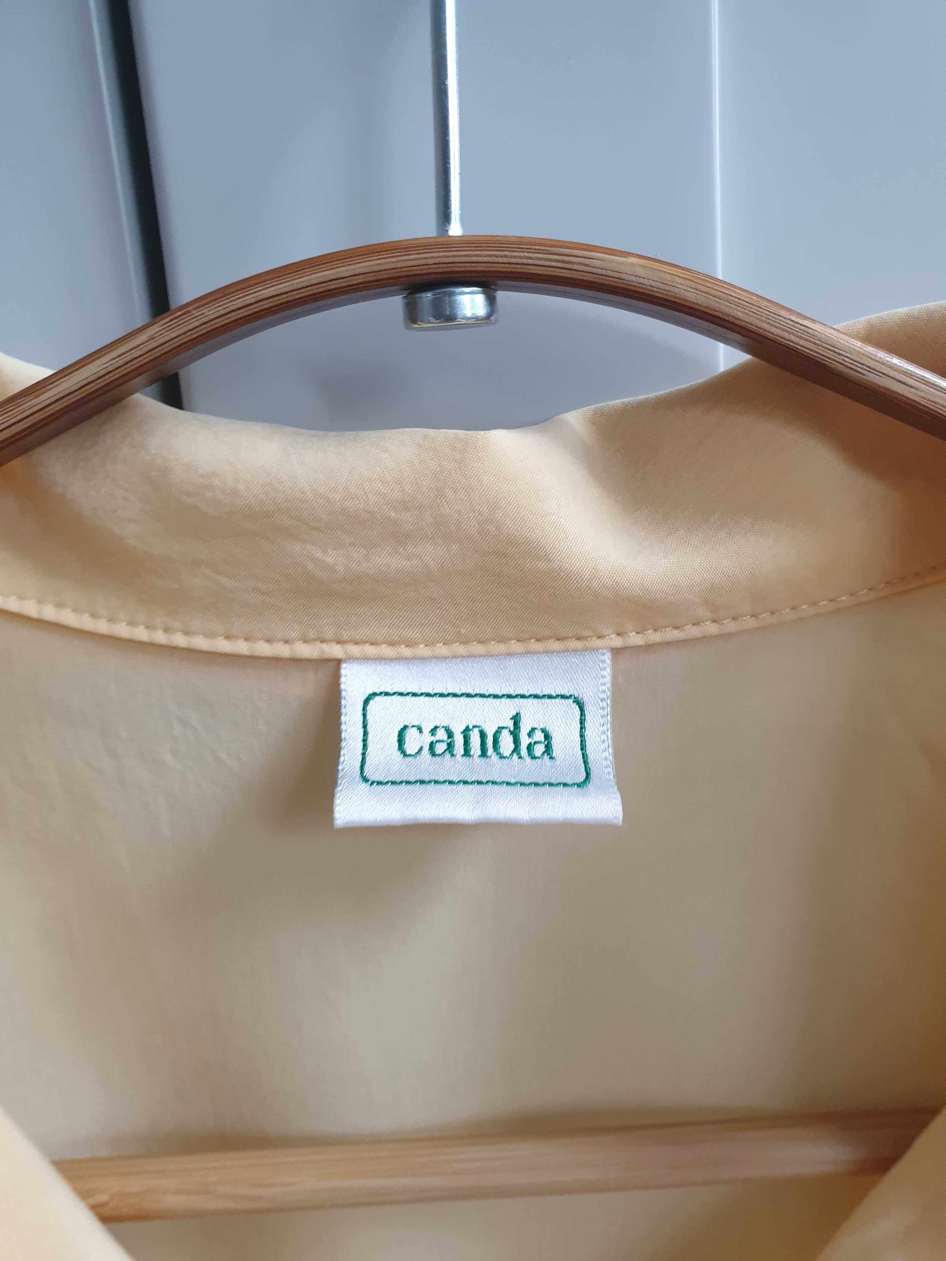 Żółta bluzka koszula 100% cupro jak jedwab Canada 46 48