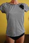 Bluzka, koszulka, H&M, z kwiatkiem, paski, XS/S, 158/164, t-Shirt