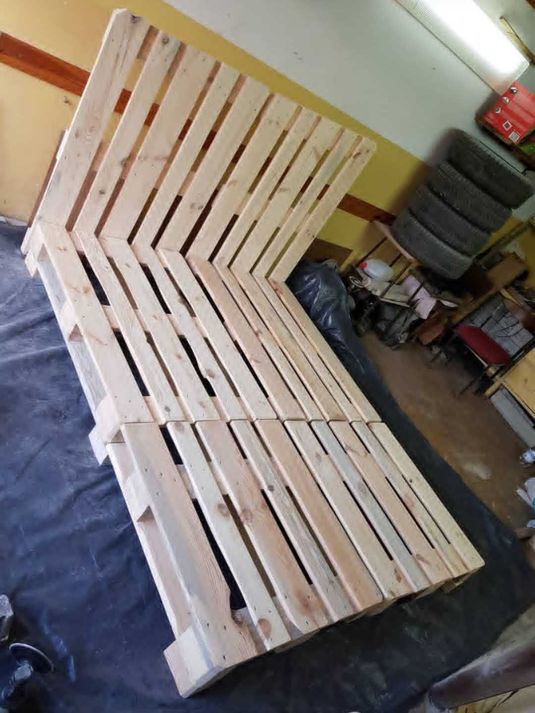 Łóżko z europalet 160x200 modułowe