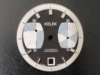 Mostrador original Kelek Automatic Chronograph, anos 70, como novo.