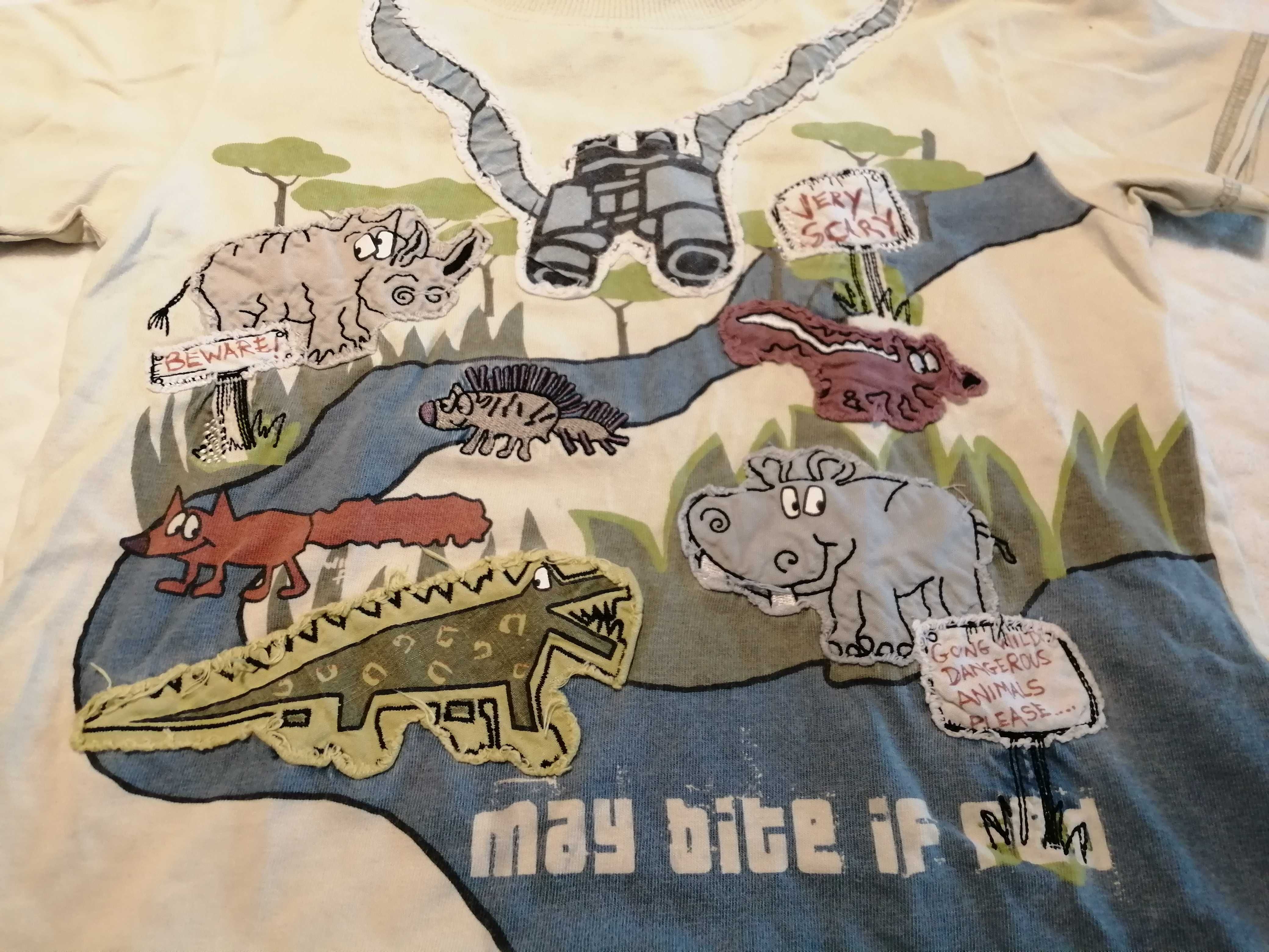 Koszulka, krótki rękaw, T-shirt, chłopięca, safari, 98, Next (Odzież)