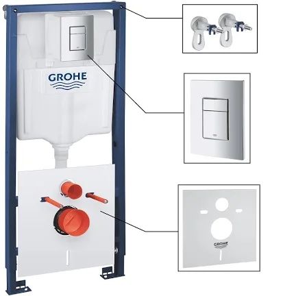 Grohe Solido 39930000 інсталяція 4в1 з кнопкою та перемичкою