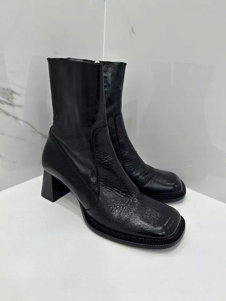 Asos Design 40 Czarne Botki Skórzane Ruben H15502