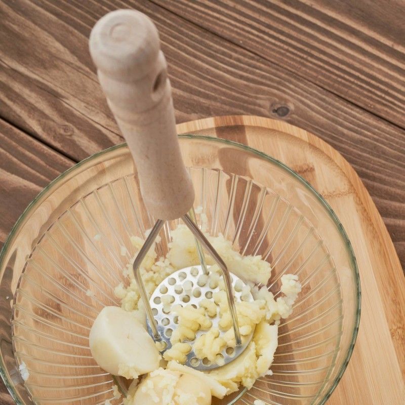 tłuczek do ziemniaków okrągły drewniany gastronomiczny frolee kz-02-to