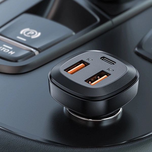 Acefast ładowarka samochodowa 66W 2x USB / USB Typ C, PPS, Power Deliv