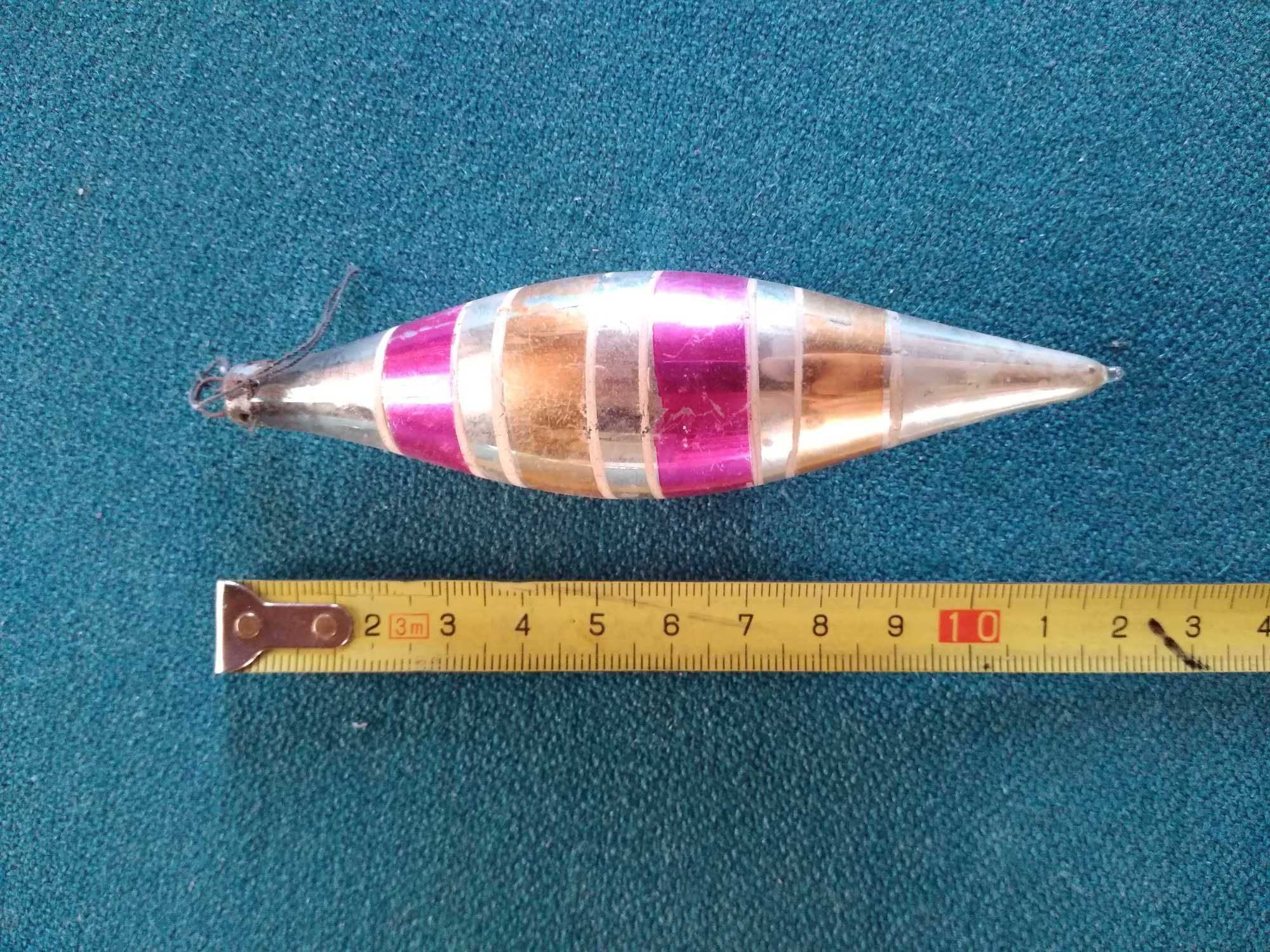 Stare bombki choinkowe 5 sztuk grzybek szyszka sopel PRL retro vintage
