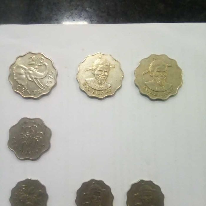 Set de moedas da Swaziland , país africano pouco conhecido.