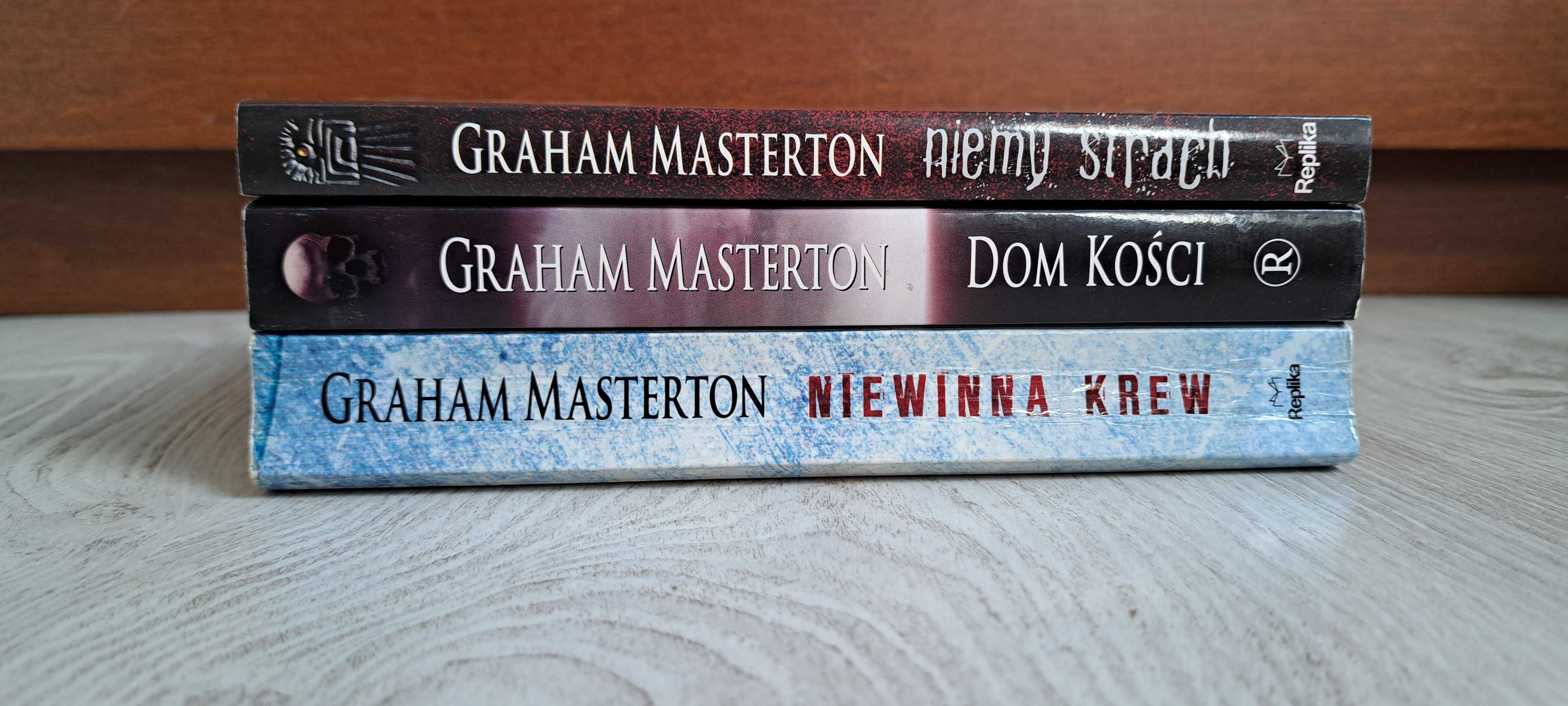 3x Graham Masterton Dom kości + Niemy strach + Niewinna krew