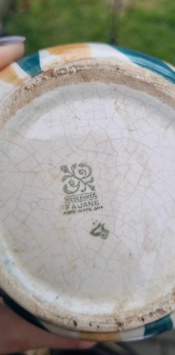 Wazon ręcznie malowany, Fajans, Włocławek