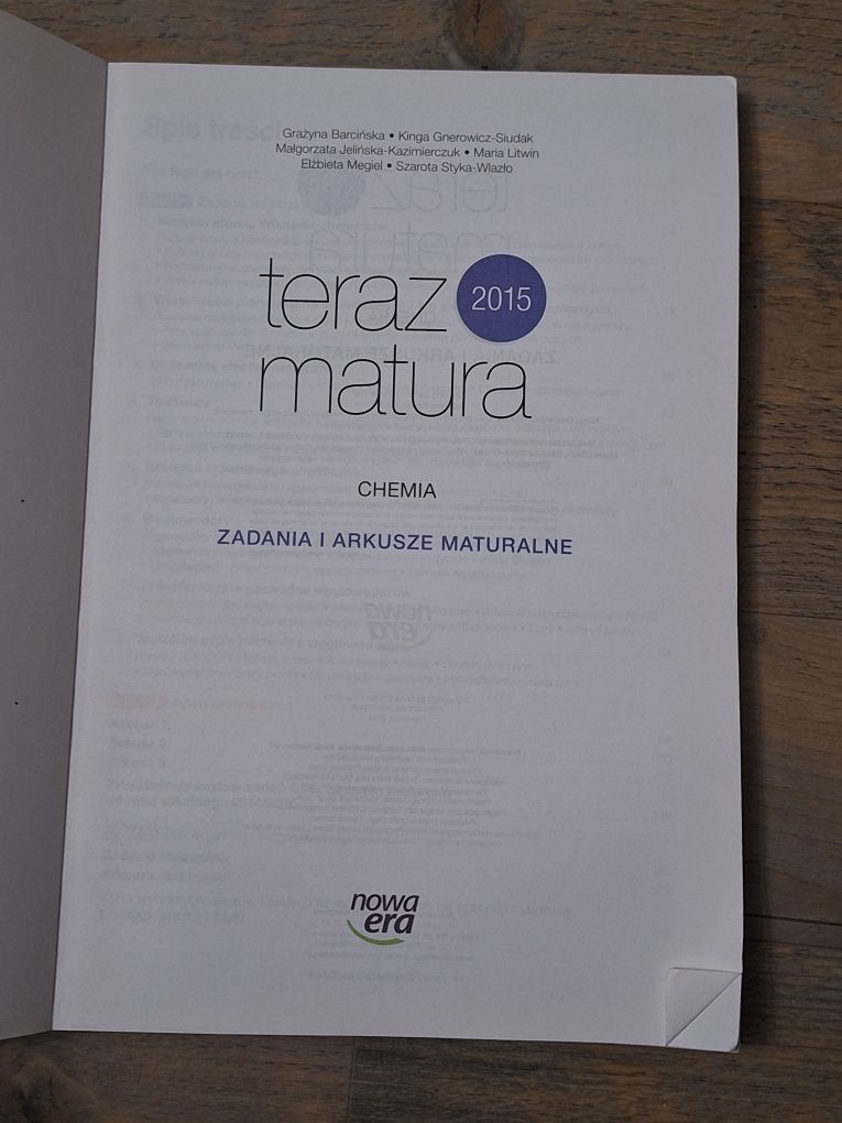 teraz matura 2015 chemia poziom rozszerzony nowa era zadania i arkusze