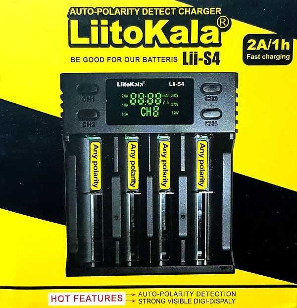 Зарядное устройство 18650, 26650 LiitoKala Lii-S4