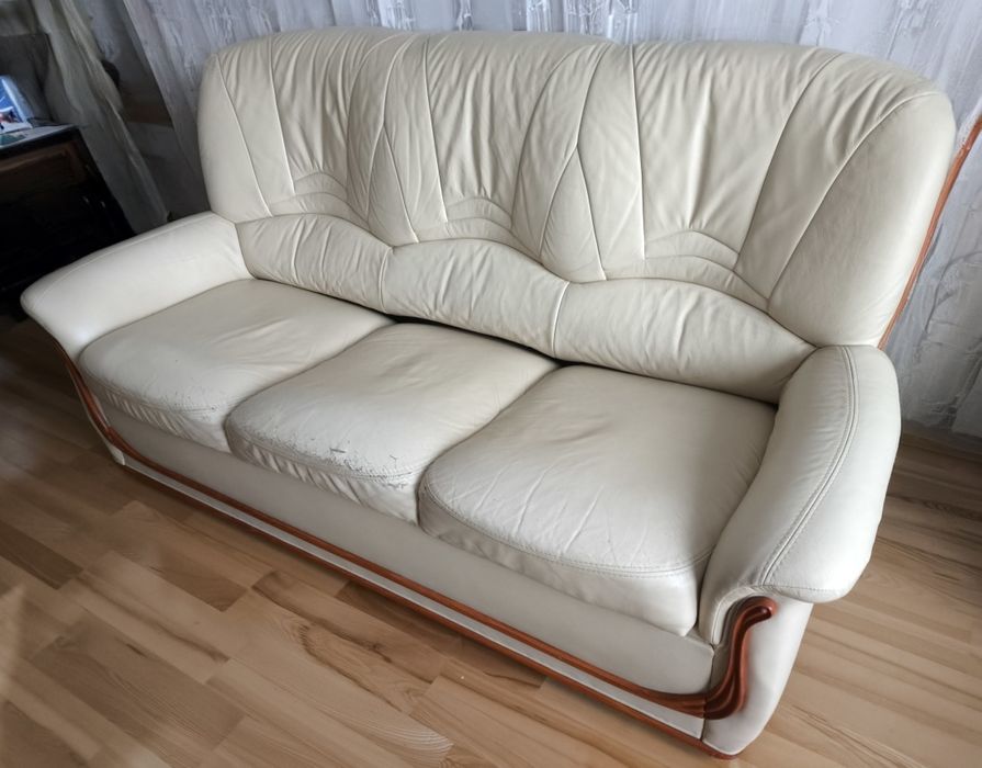 Sofa 3 osobowa skórzana rozkładana Meblomak Bergamo 90x190