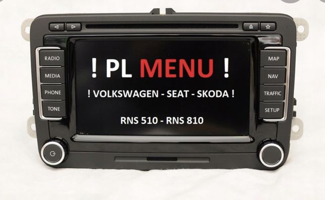 Mapy V17 i Soft Polski do Rns510. Seat, Skoda,Volkswagen