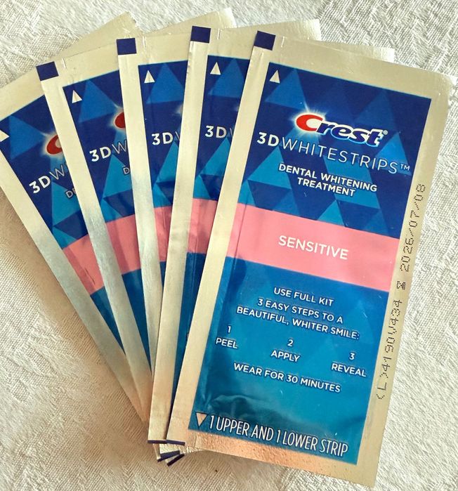 Paski wybielające Crest Sensitive dla zębów wrażliwych z USA