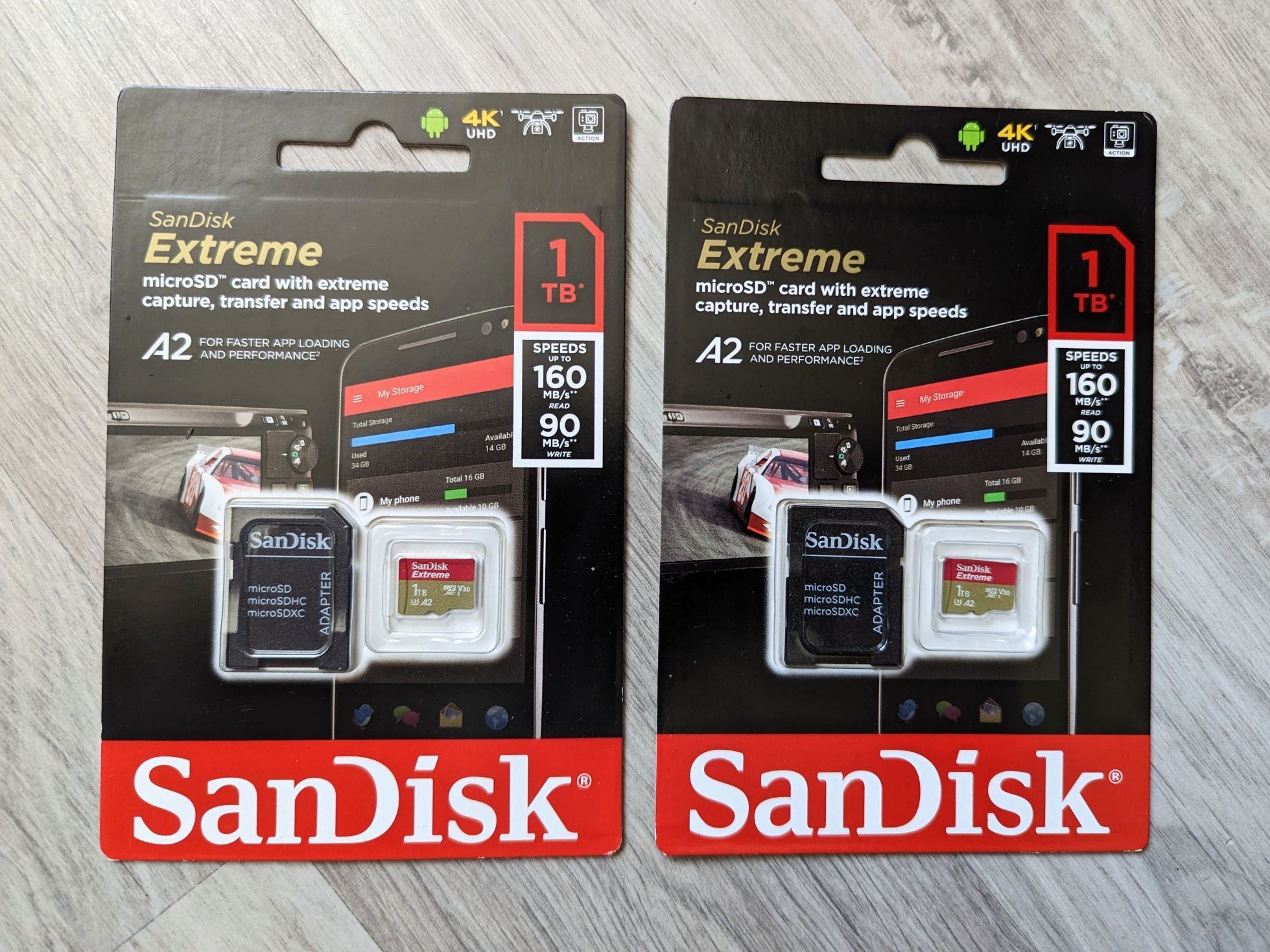 SanDisk 1TB microSDXC UHS-I U3 V30 A2 Extreme - Up to 160/90 МБ/с