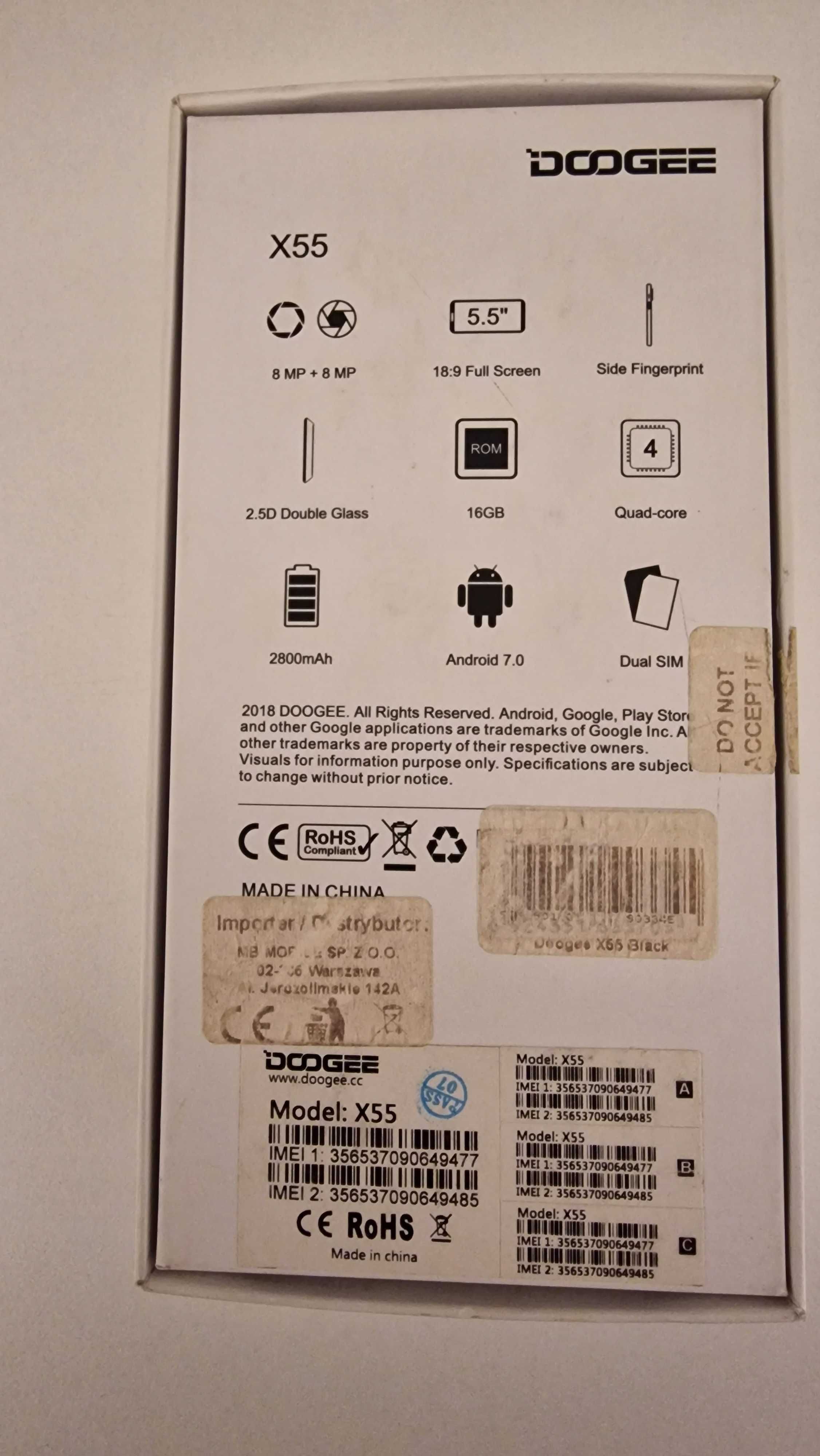 Smartfon Doogee X55