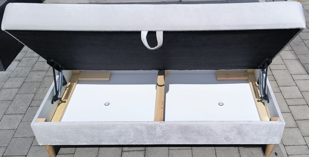 Pufa Kopenhaga kremowy aksamit hydrofobowy