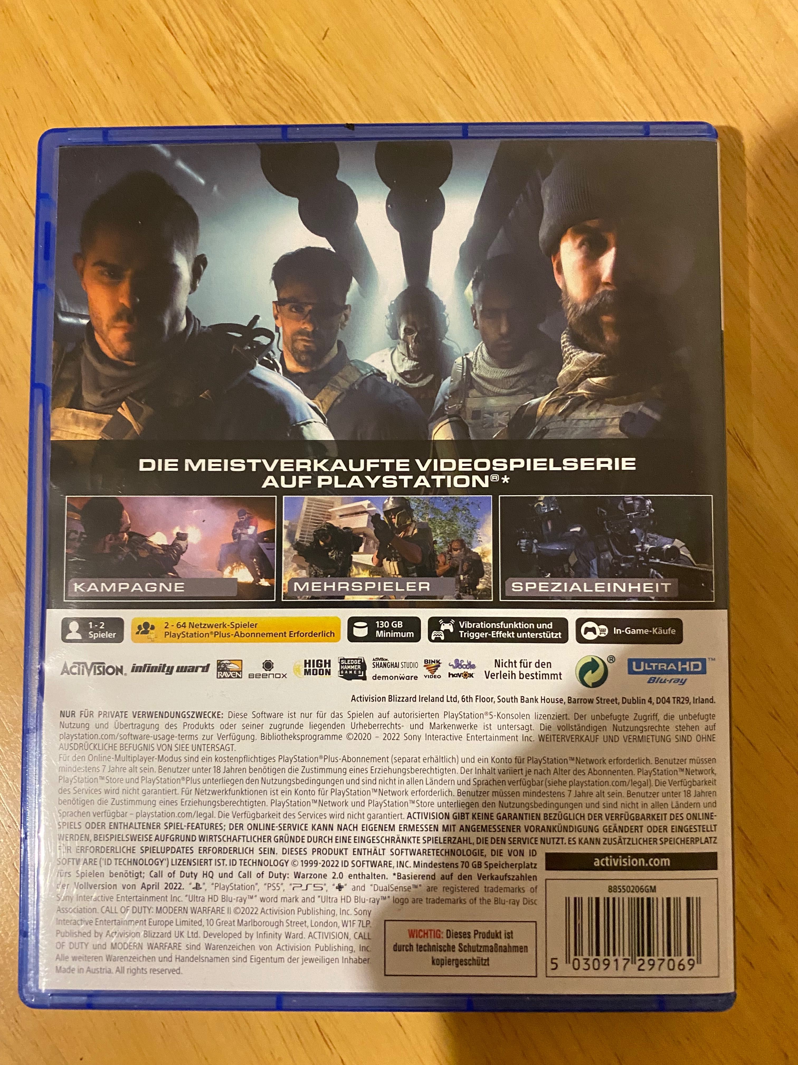 Sprzedam grę Call of Duty MWII na PS5.