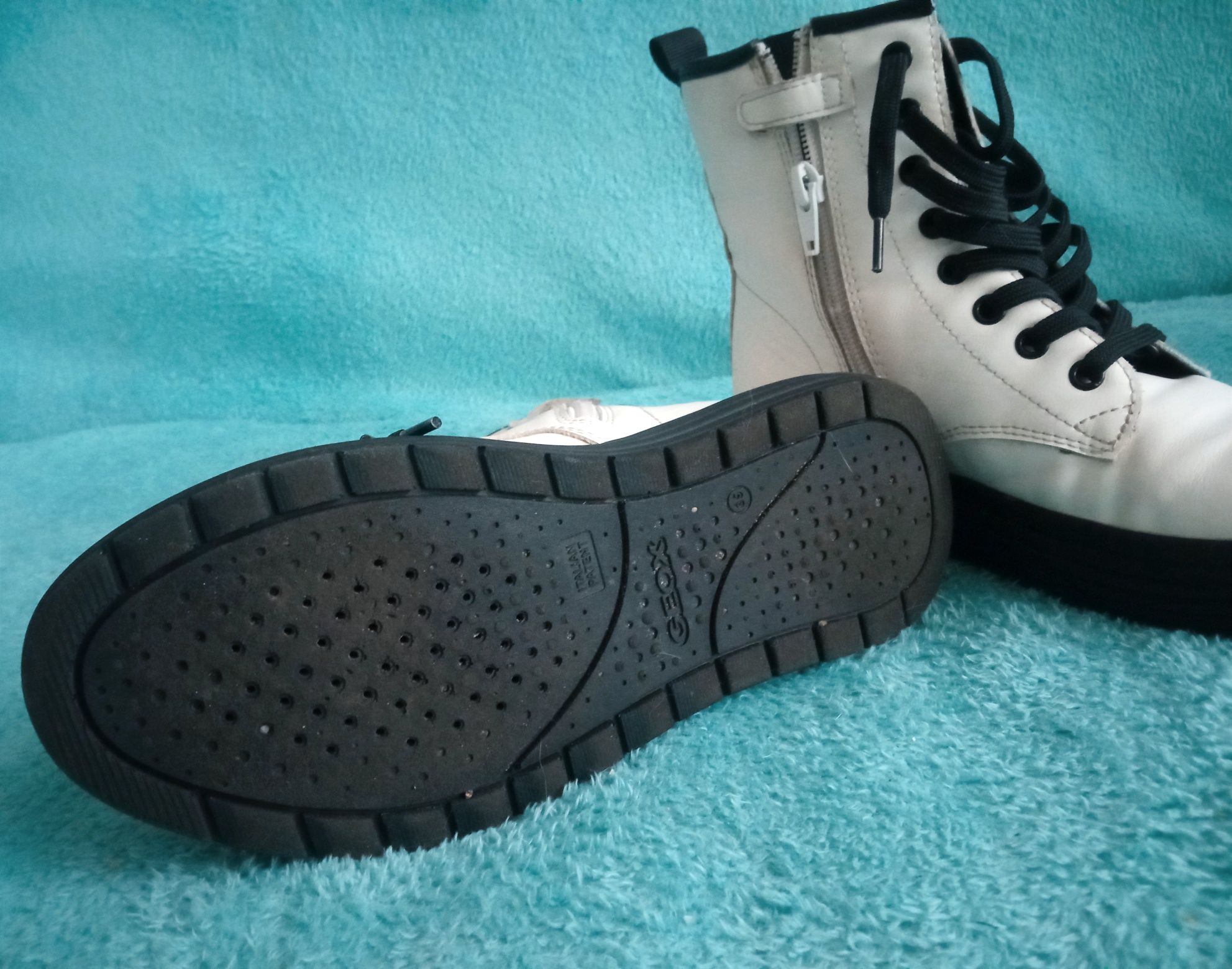 Buty GALNY Geox - 36 - stan bdb - białe - PUNK rock