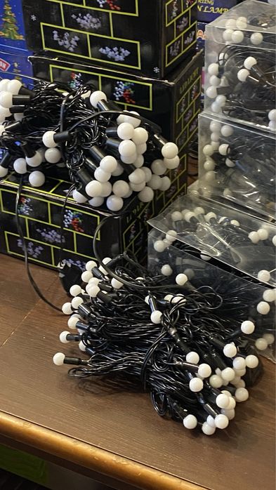 Гирлянда RGB (шарики) один светодиод=два цвета