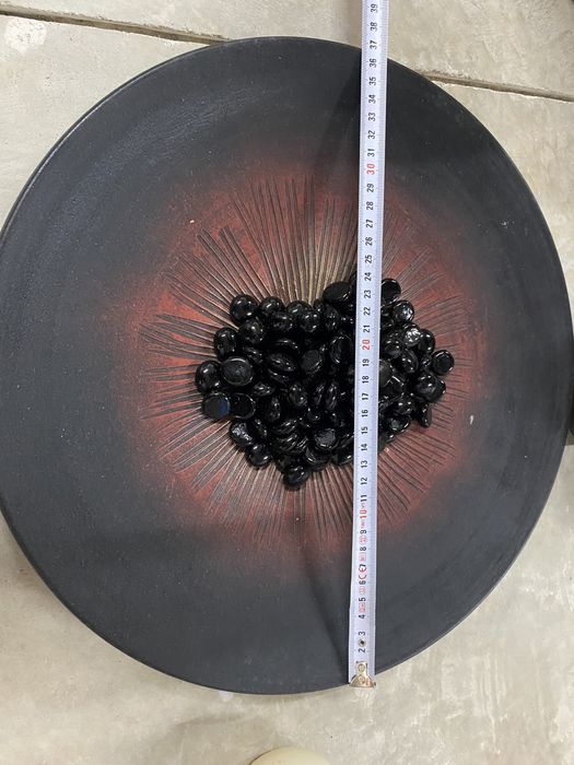 Prato decorativo pintado mão