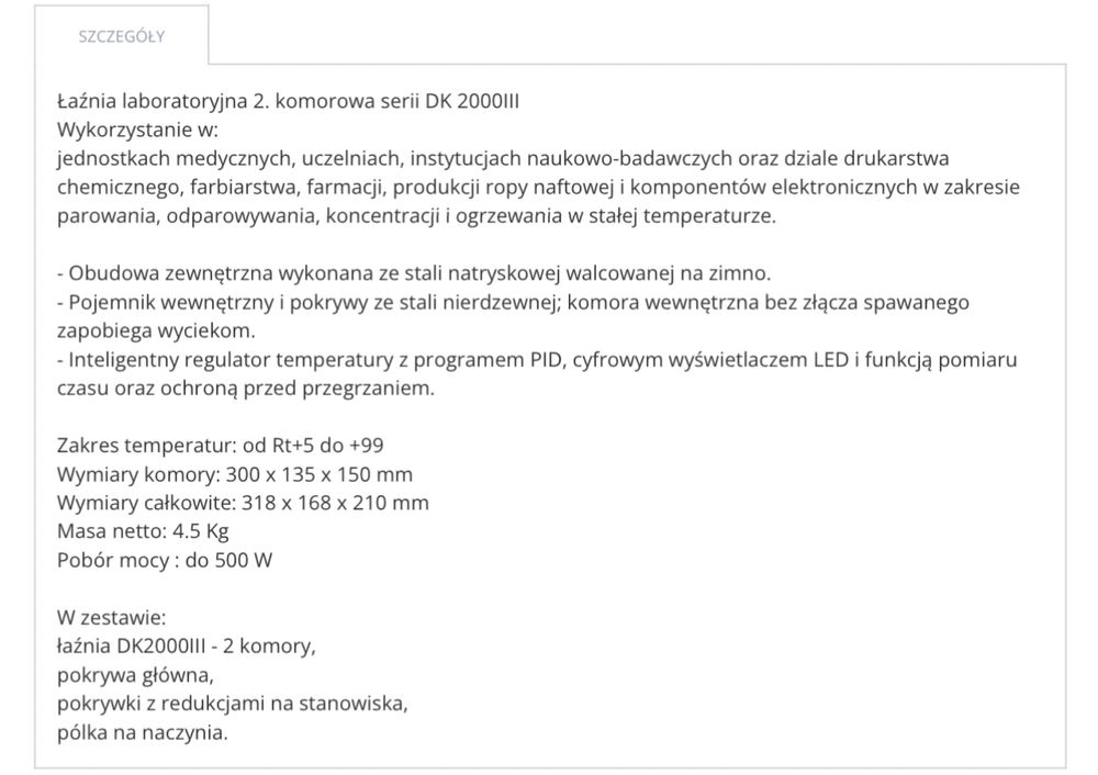 Łaźnia laboratoryjna z nastawą cyfrową dwumiejscowa