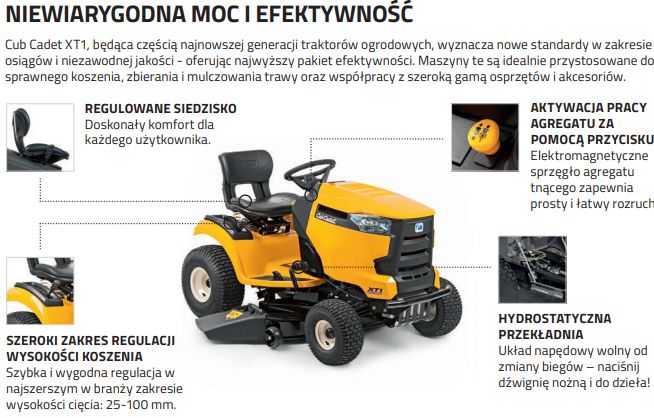 Traktorek Ogrodowy CUB CADET XT1 OS107