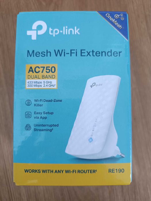 TP-LINK Extensor de WiFi RE190 2,4GHz e 5G