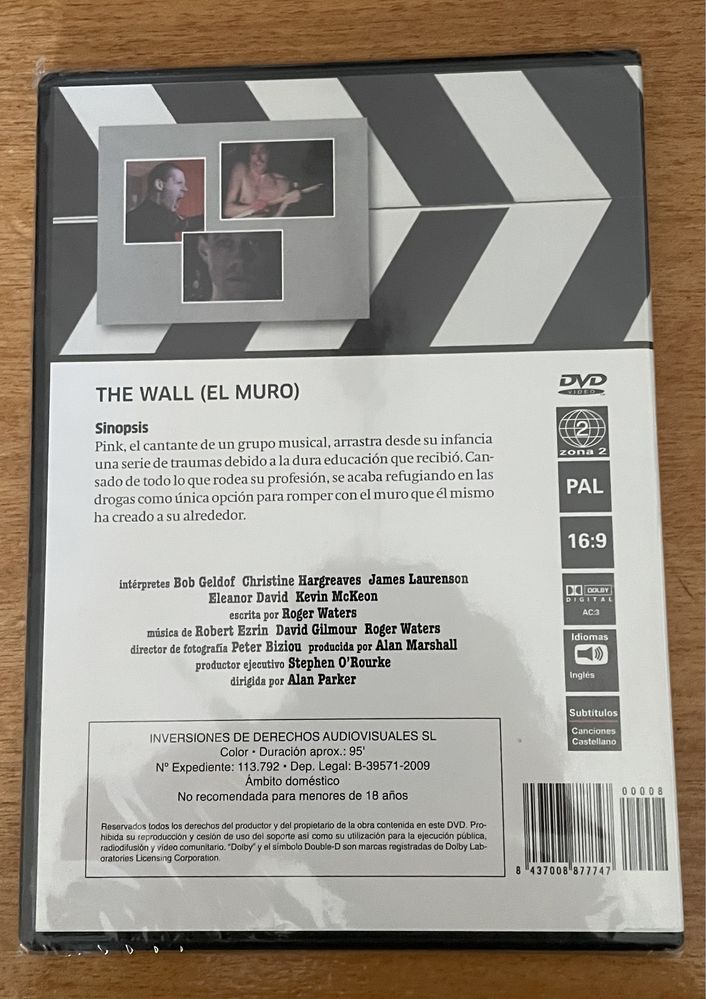 Pink Floyd - The Wall (El Muro) DVD NOVO SELADO