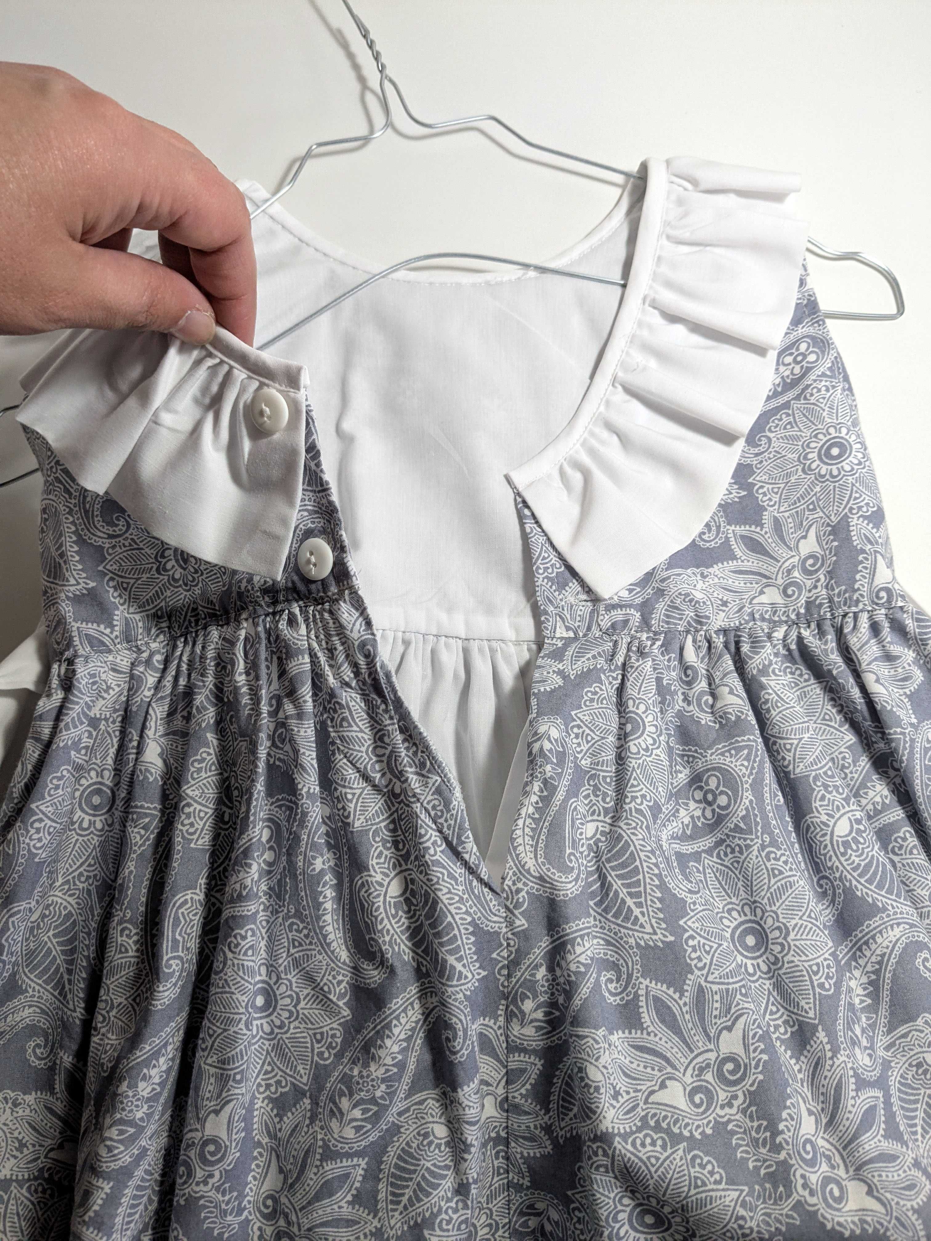 Patinhos – Vestido Estampado Floral, com Gola e Faixa (4 Anos)