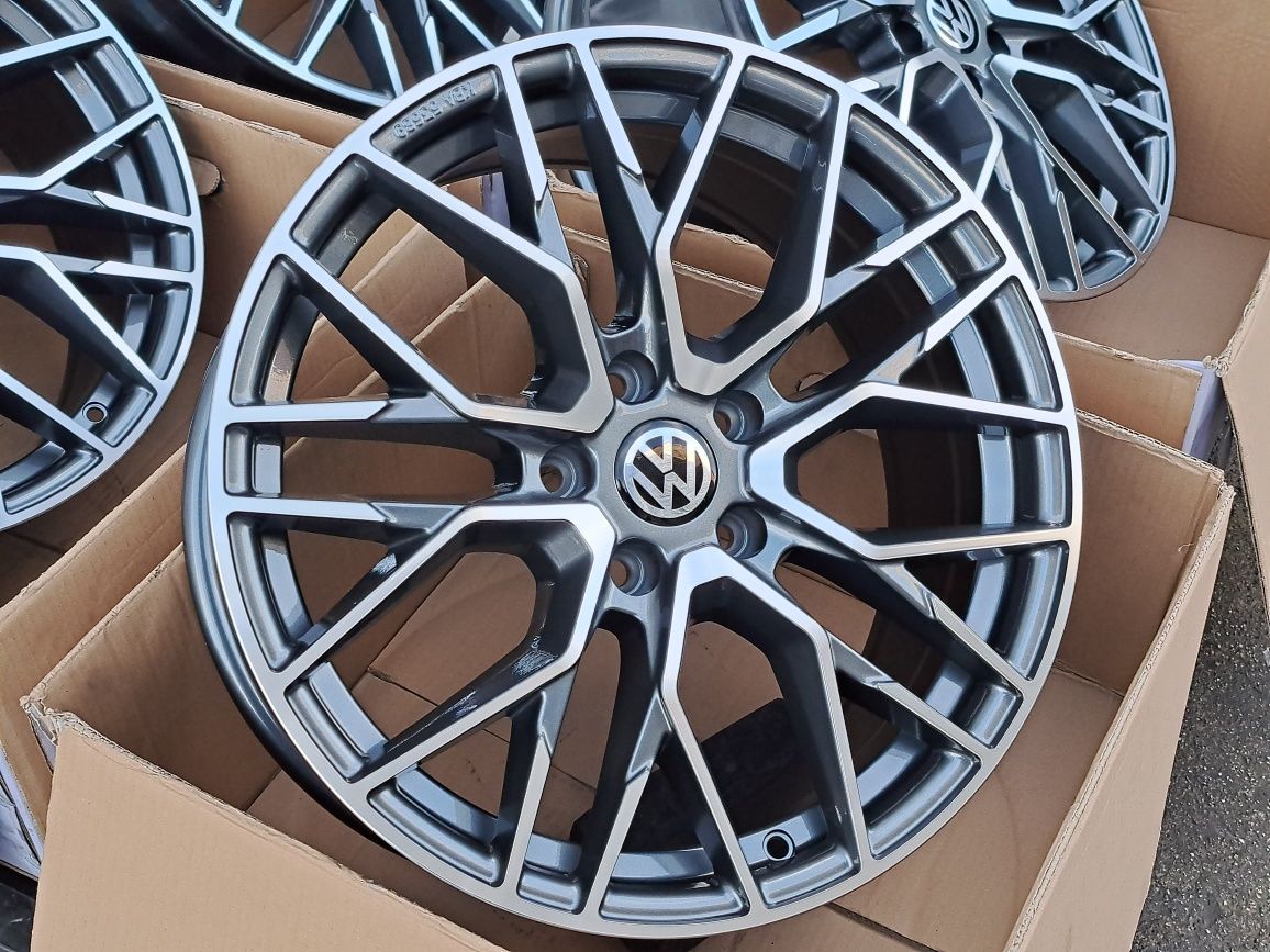 Alufelgi NOWE VW 17" 5x100 T-Cross Polo Taigo Golf IV Fox Czarne CNC