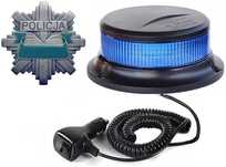 KOGUT Magnes Policyjny Policja ABW 12/24V Homol CBŚP 18 LED NIEBIESKI