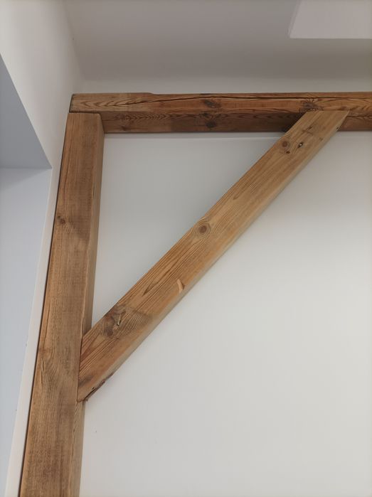 Stare drewno belki bale stara cegła loft retro pub bar mieszkanie