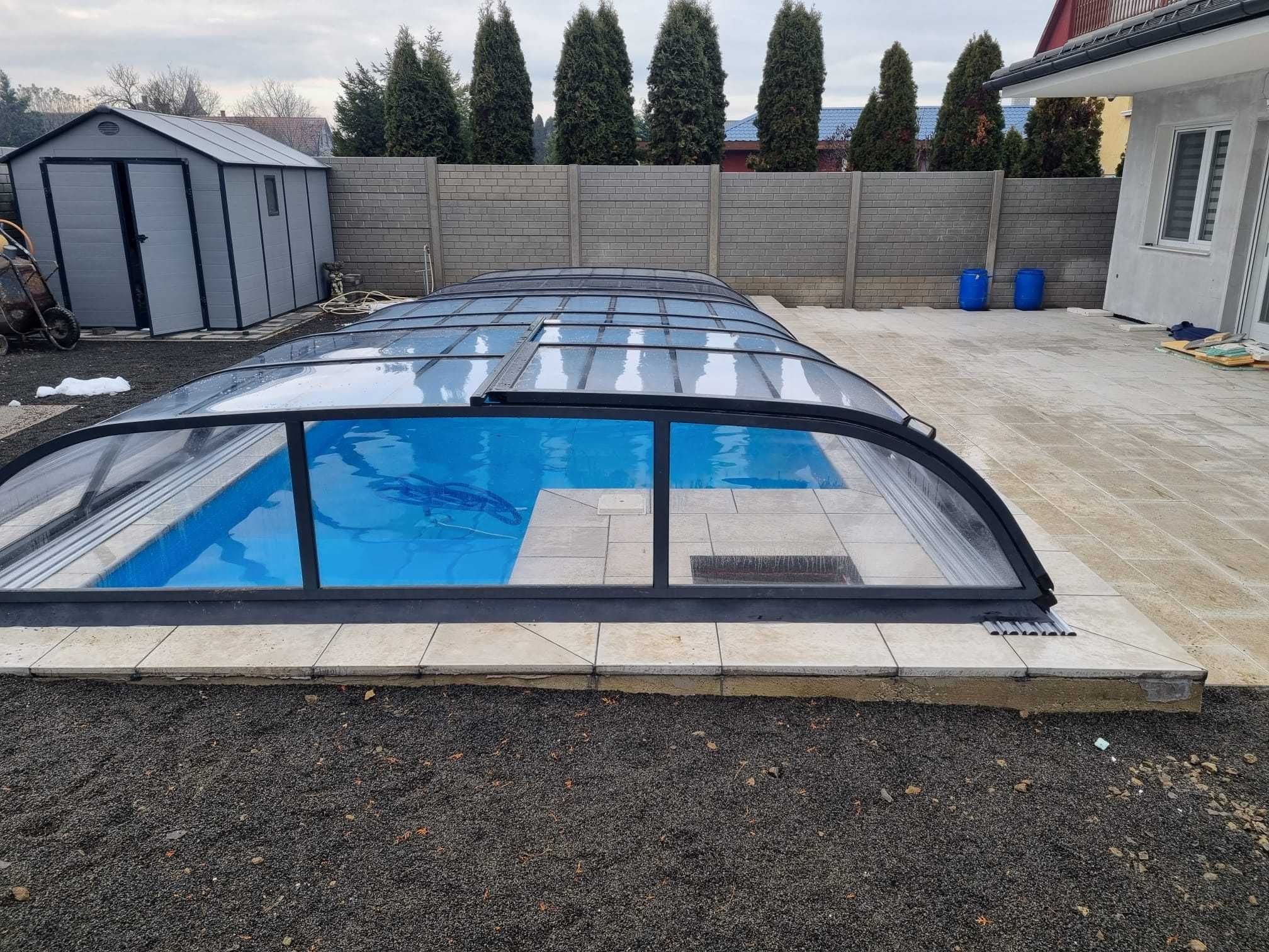 Zadaszenie basenowe, basenu, 370 x 850 x 80 cm - System Covers