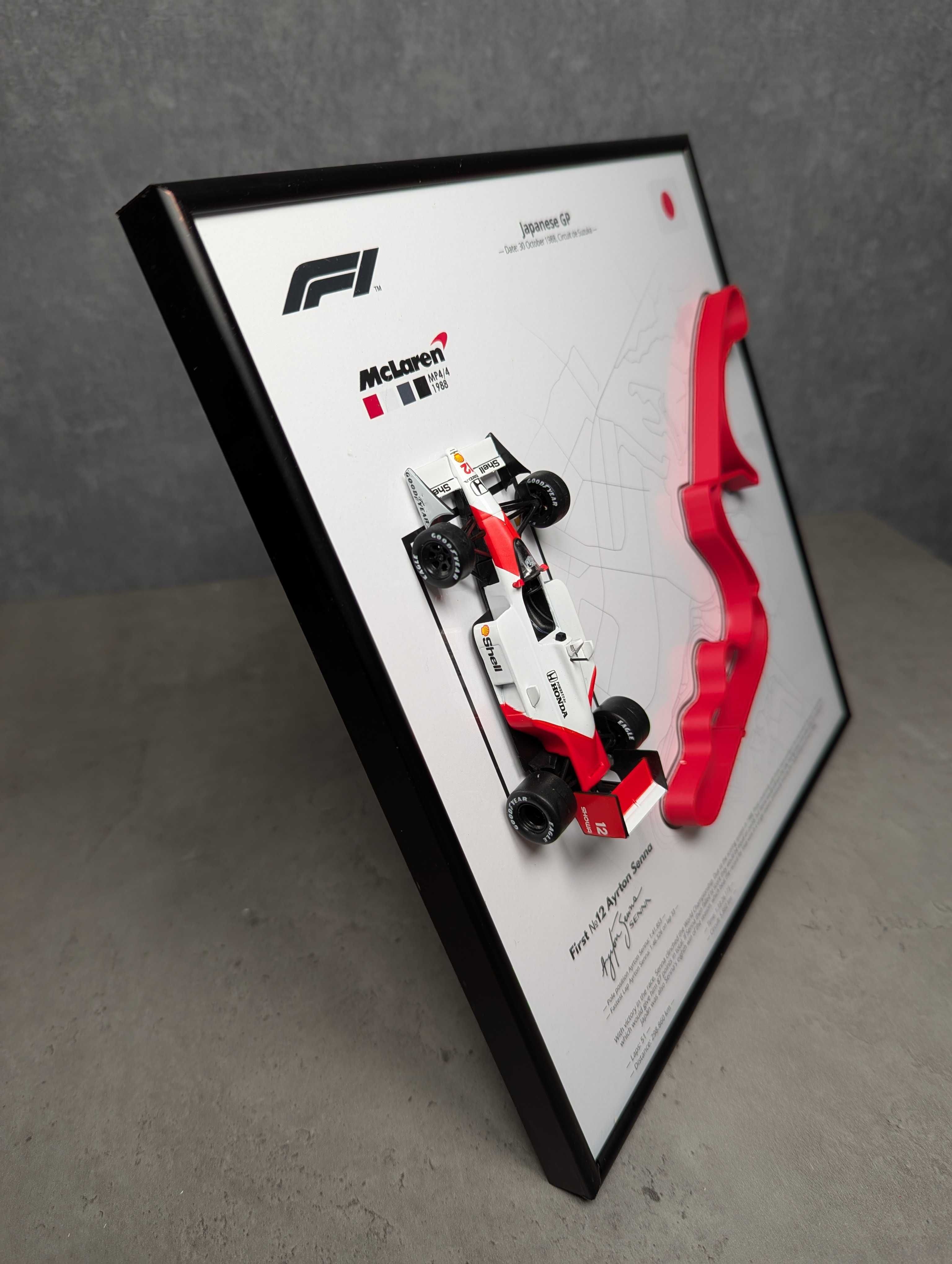 F1 McLaren MP4/4 + 3D Трасою Suzuka 1988 Ayrton Senna / Айртон Сенна