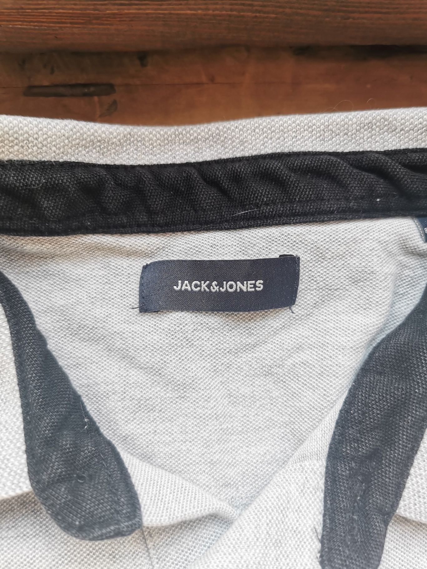 Szara koszulka polo Jack & Jones, rozmiar S