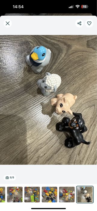 Lego duplo поїзд та кубики