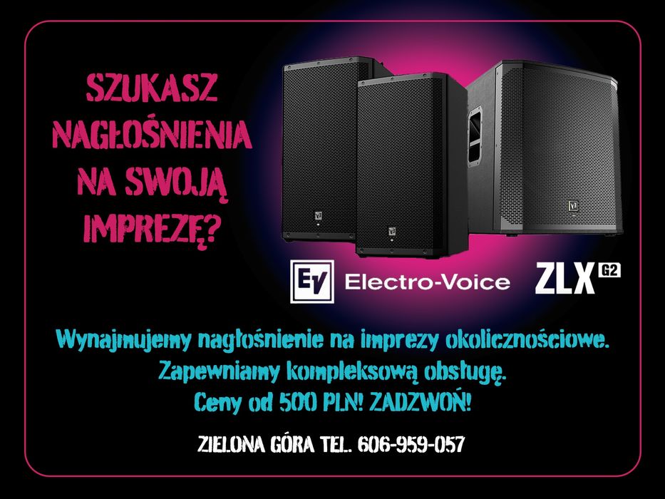 Wynajem nagłośnienia na Twoją IMPREZĘ!
