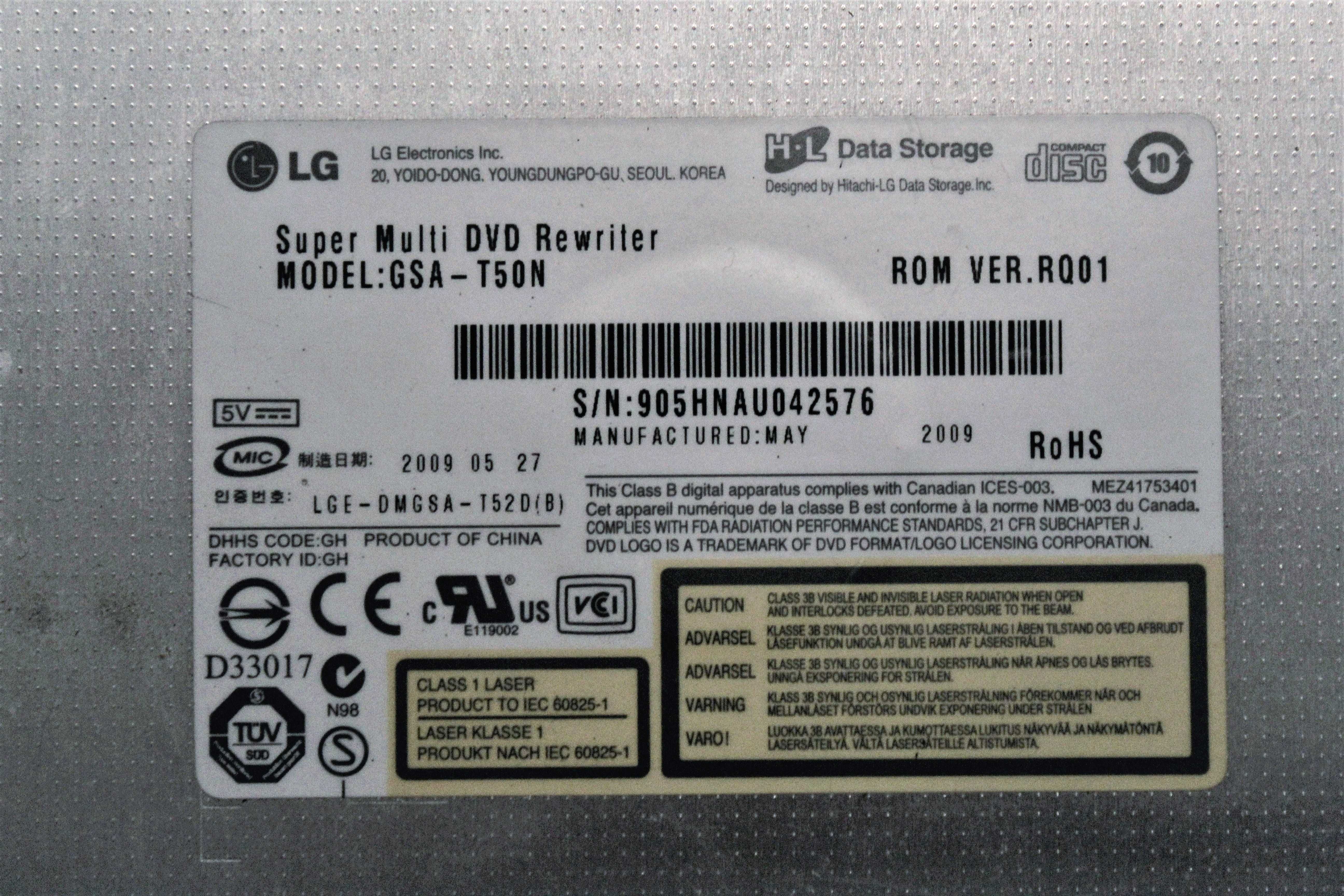 Leitor DVD para portátil interno