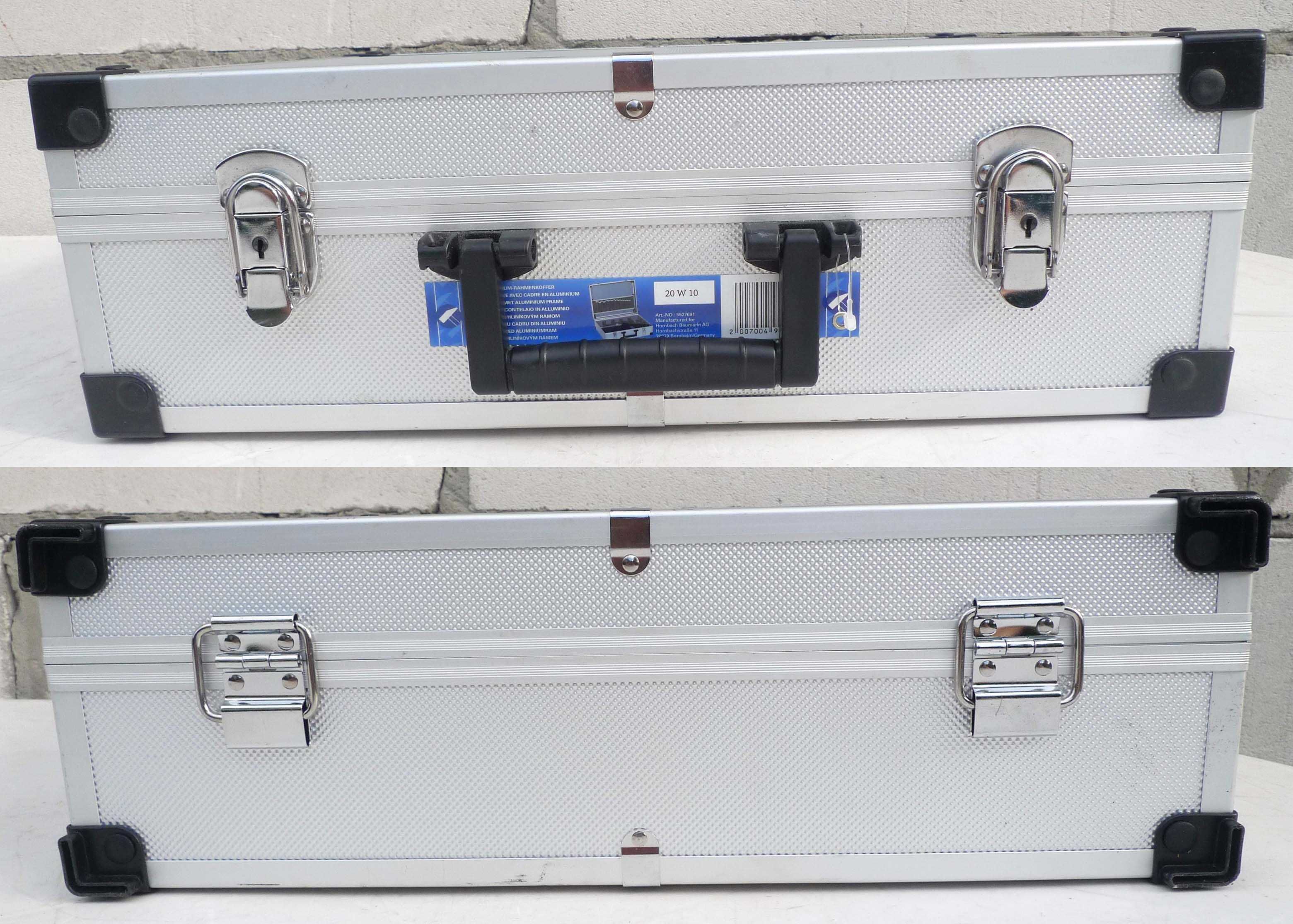Walizka Etui Case Organizer 44x35x14cm uchwyt aluminiowe wykończenia