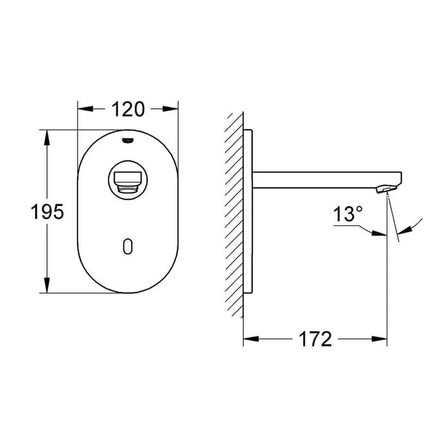 Grohe Eurosmart Cosmopolitan E bateria elektroniczna podtynkowa