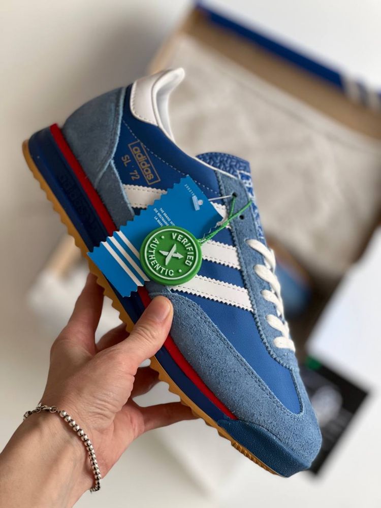 Чоловічі Кеди Adidas Sl 72 Blue White  (Сині),адідас сл,adidas sl 72 b