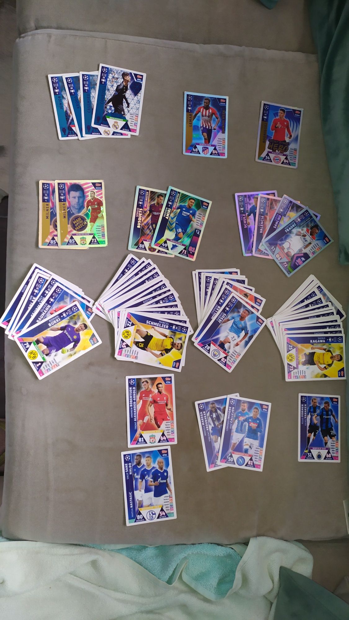 Coleção  80 cartas MATCH ATTAX season 2018/19