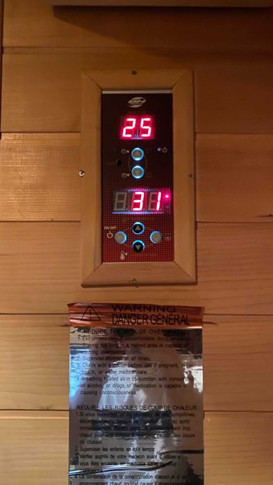 Sauna portátil c/ LEDs, rádio CD e controlo de temperatura