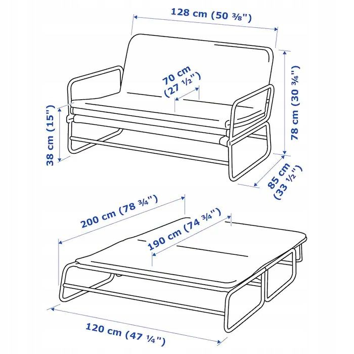 Ikea Sofa rozkładana Hammarn